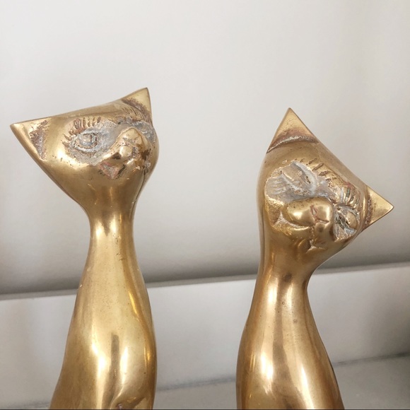 Vintage Brass Cat Figures - Picture 3 of 7
